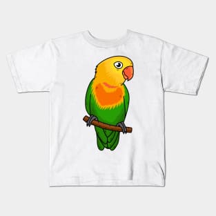 Cute lovebird cartoon parrot Kids T-Shirt